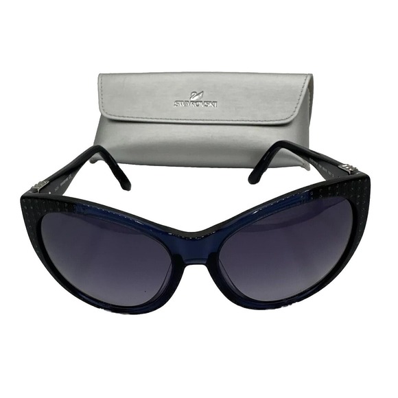 New‎ Swarovski Eileen SW 87 92W Blue Frame 58-16-135 Sunglasses & Case main image 10
